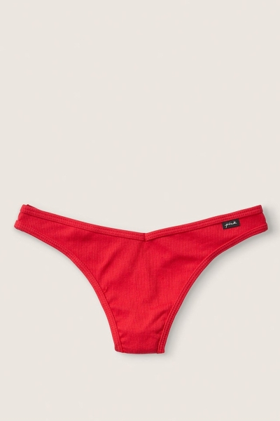 Victoria's Secret Stretch Algodon Algodon Tanga Panties Rojas Rojas | 204869HUW