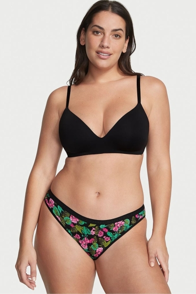 Victoria's Secret Stretch Algodon Algodon Bikini Panties Negras | 281076TAP