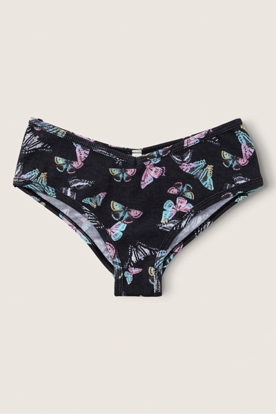 Victoria's Secret Stretch Algodon Algodon Cheeky Panties Negras | 485790TZY