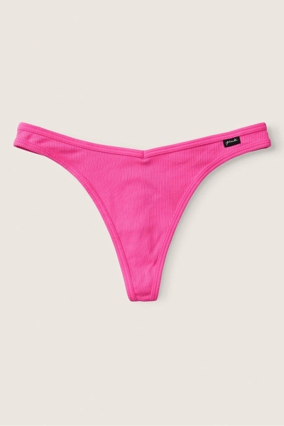 Victoria's Secret Stretch Algodon Algodon Tanga Panties Rosas | 572301HPO