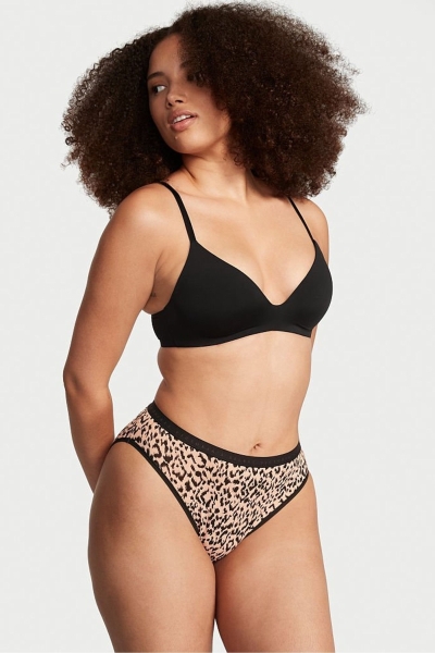 Victoria's Secret Stretch Algodon High Leg Brief Panties Leopardo Marrones | 815463PVD