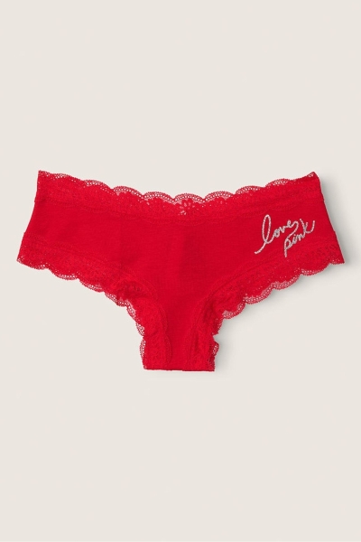 Victoria's Secret The Lacie Encaje Trim Cheeky Panties Negras | 324957ODS