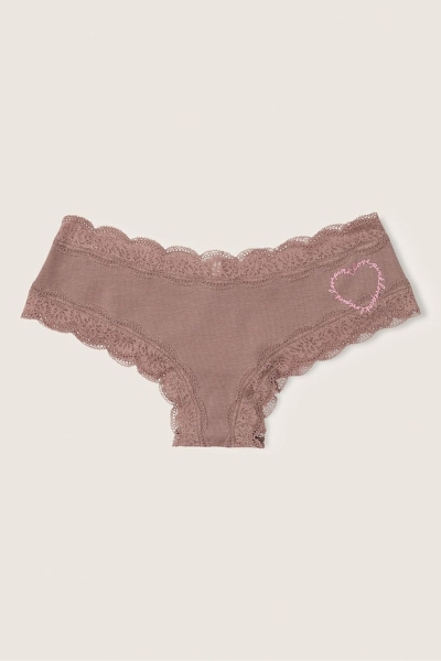 Victoria's Secret The Lacie Encaje Trim Cheeky Panties Negras | 380674AER