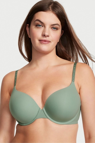 Victoria's Secret The T-Shirt Full Cup Push Up Smooth Bra Verde | 340689JPD