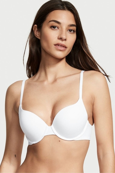 Victoria's Secret The T-Shirt Smooth Full Cup Push Up T-Shirt Bra Blancas | 258140SXI