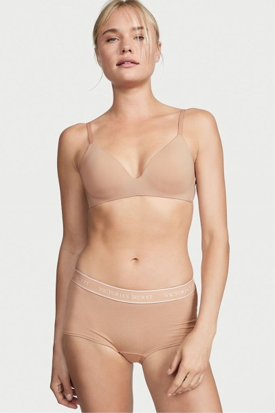 Victoria's Secret The T-Shirt Smooth Lightly Forro Non Wired T-Shirt Bra Praline Nude | 164923WIY