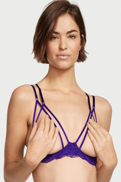 Victoria's Secret Tiras Open-Cup Demi Bra Moradas | 109753KCV