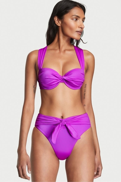 Victoria's Secret Twist Cheeky Bikini Bottom Moradas | 549273XAM