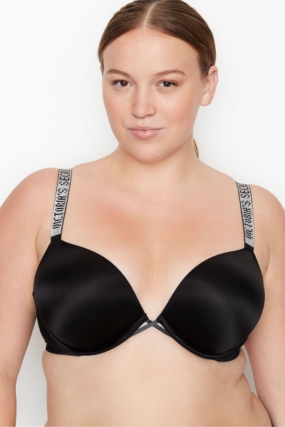 Victoria's Secret Very Sexy Add 2 Cups Shine Correa Smooth Push Up Bra Negras | 381250CHZ