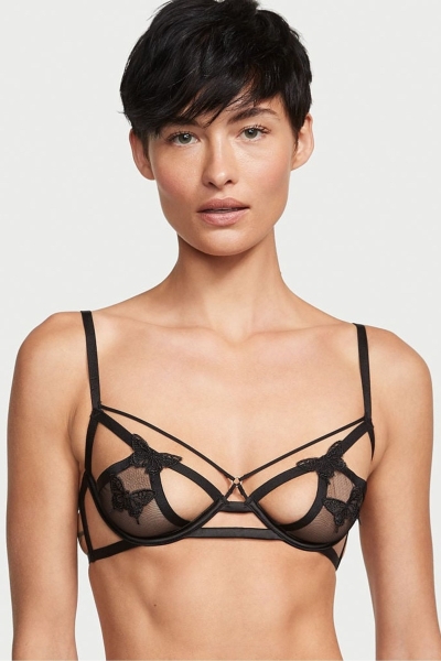 Victoria's Secret Very Sexy Open Cup Demi Bra Negras | 670354GKJ