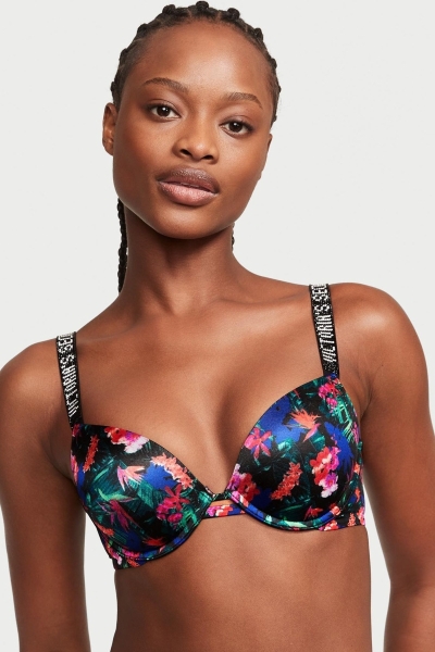 Victoria's Secret Very Sexy Shine Correa Push Up Bra Negras | 213564TQK