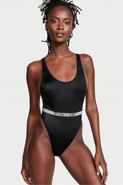 Victoria's Secret Very Sexy Shine Correa Belted Open Back Swimsuit Negras | 539402FRQ