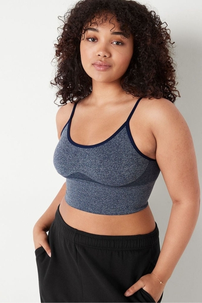 Victoria's Secret Wear Everywhere Seamless Unlined Sports Bra Azules | 154076PWK