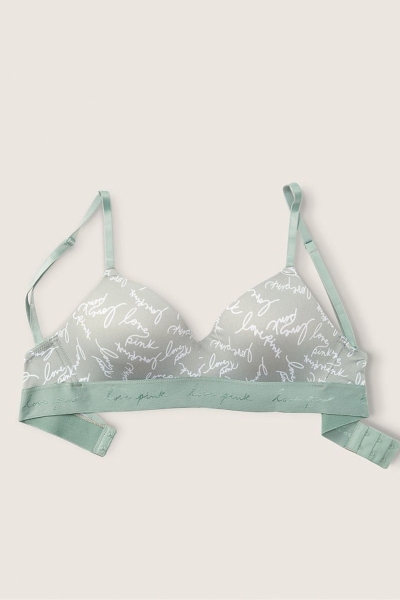 Victoria's Secret Wear Everywhere Smooth Lightly Forro Non Wired T-Shirt Bra Verde | 578369HOI