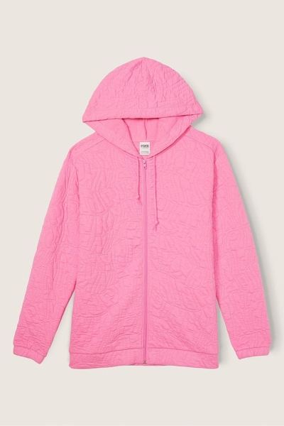 Victoria's Secret Zip Up Long Sleeve Hoodie Rosas | 531768BAH